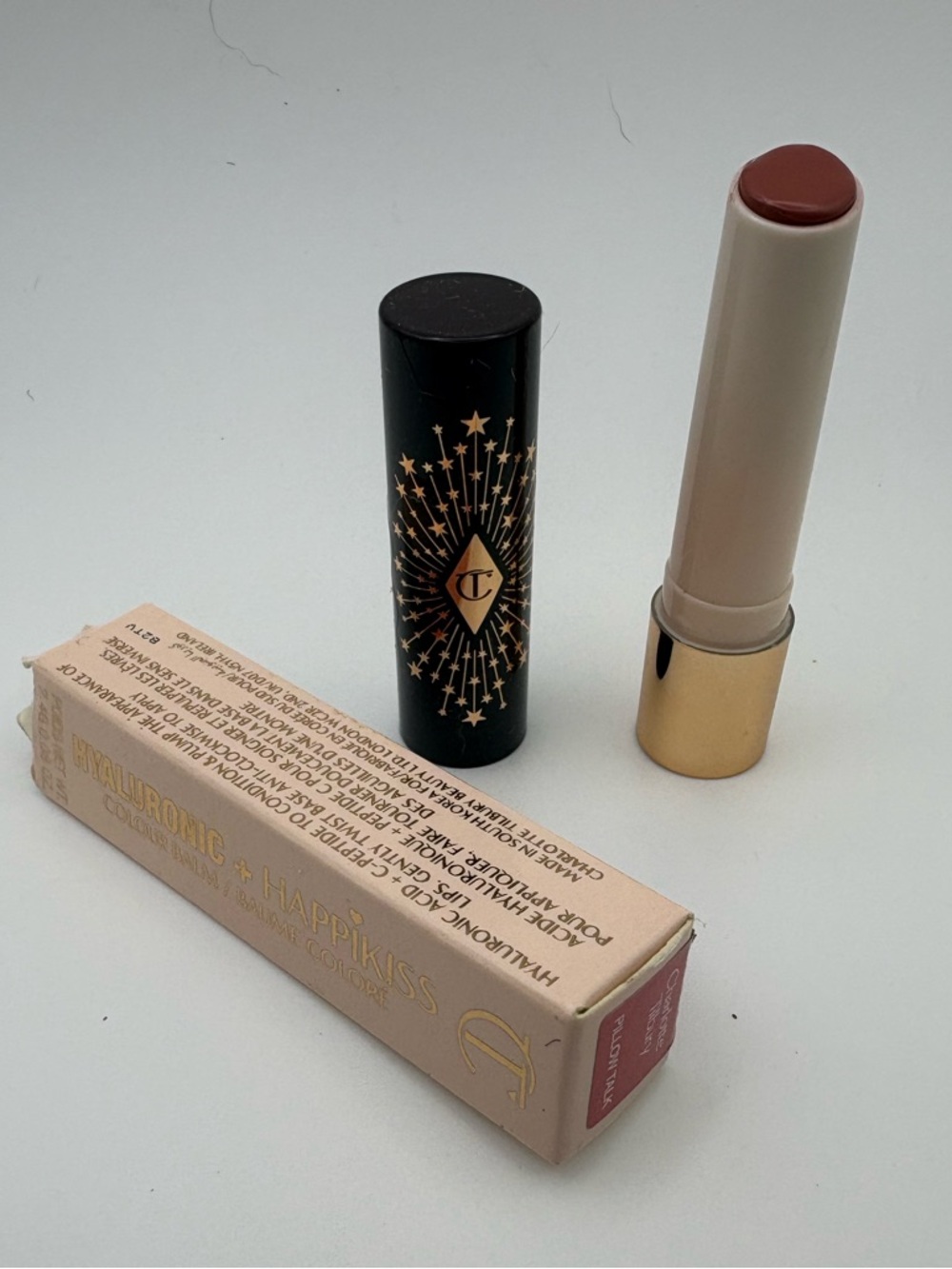 Charlotte Tilbury Hyaluronic Happikiss Lipstick Balm Pillow Talk BNIB